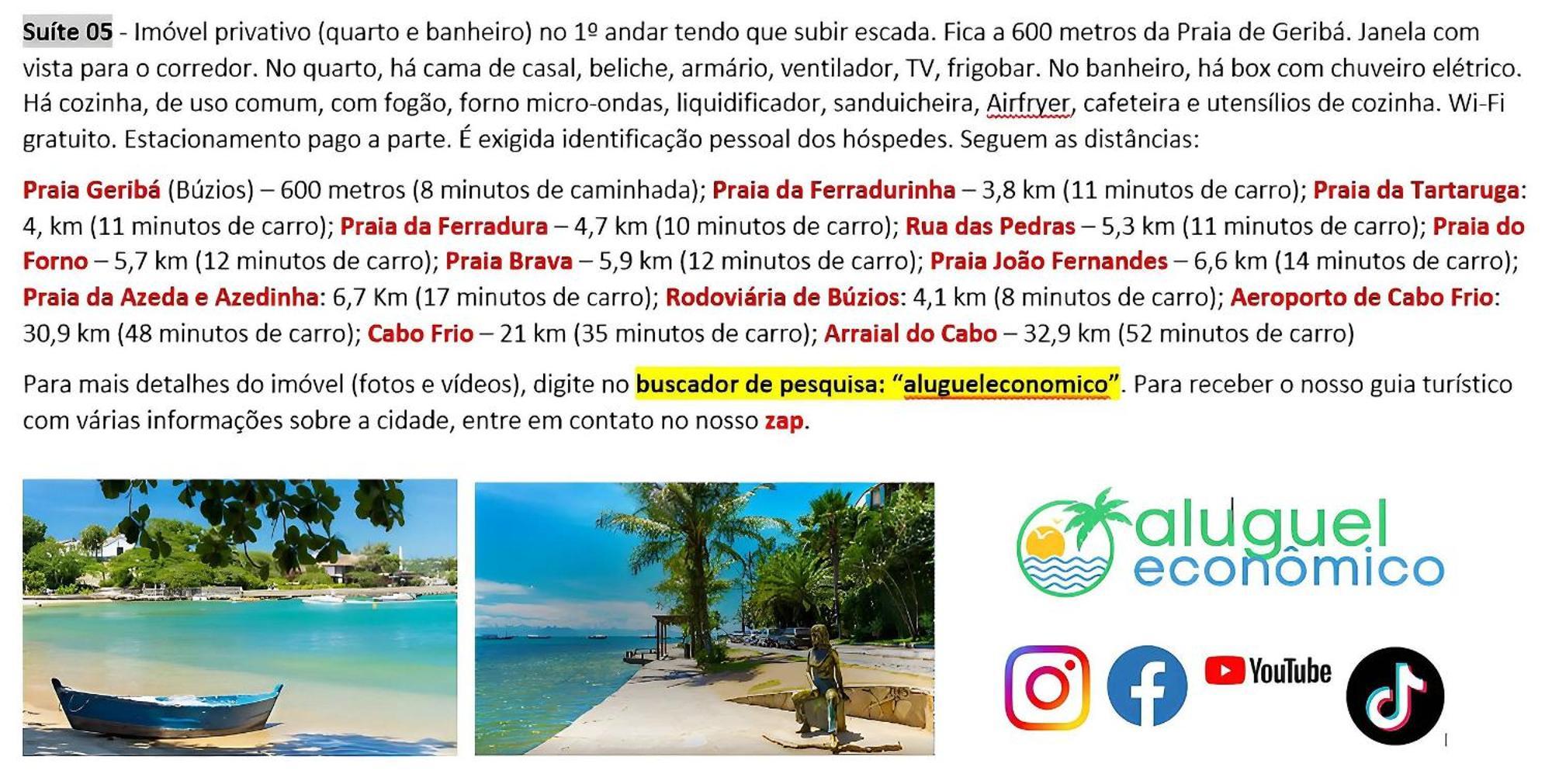 - Geribá - Aluguel Econômico