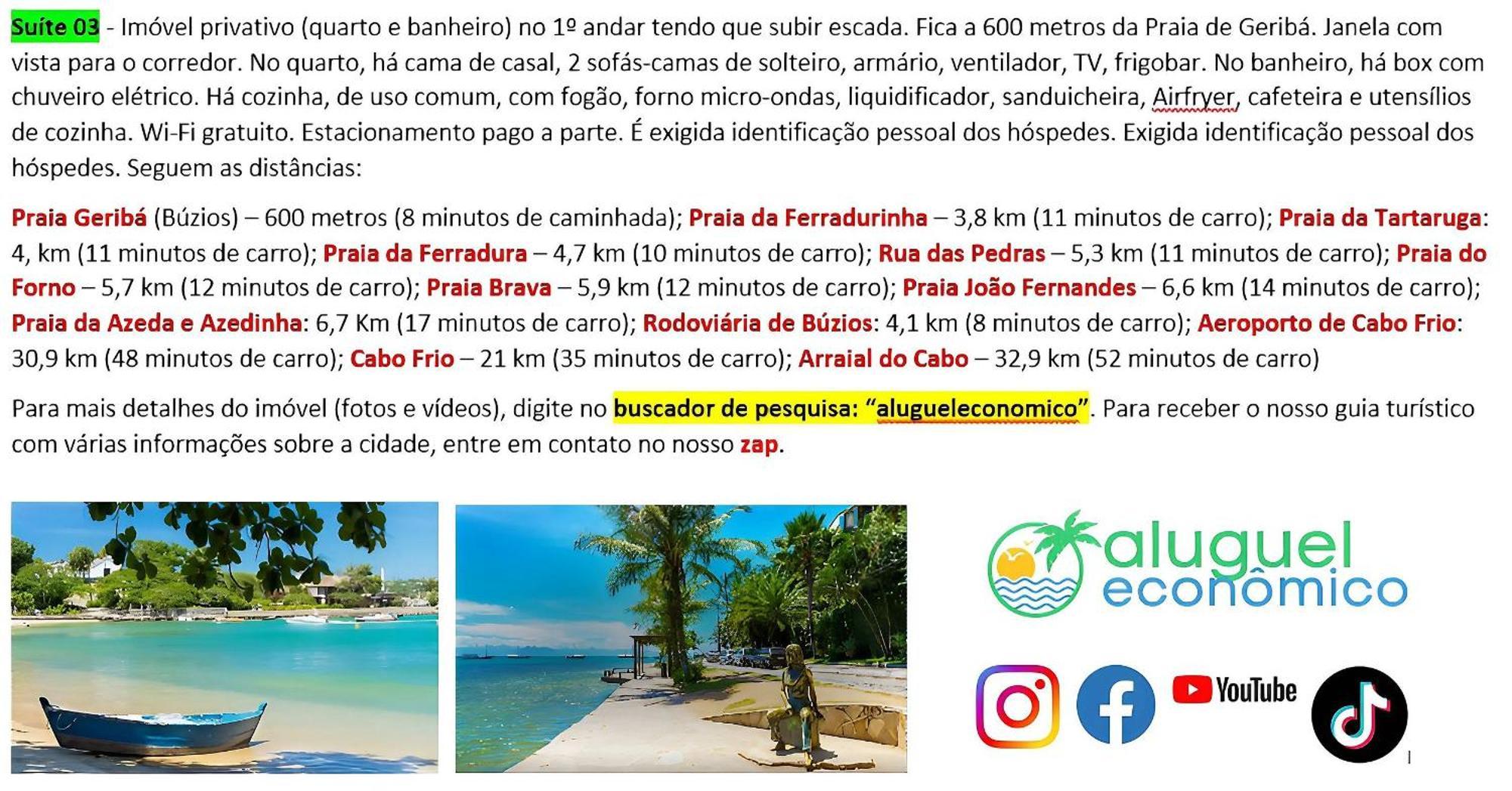 - Geriba - - Aluguel Economico * Armacao dos Buzios