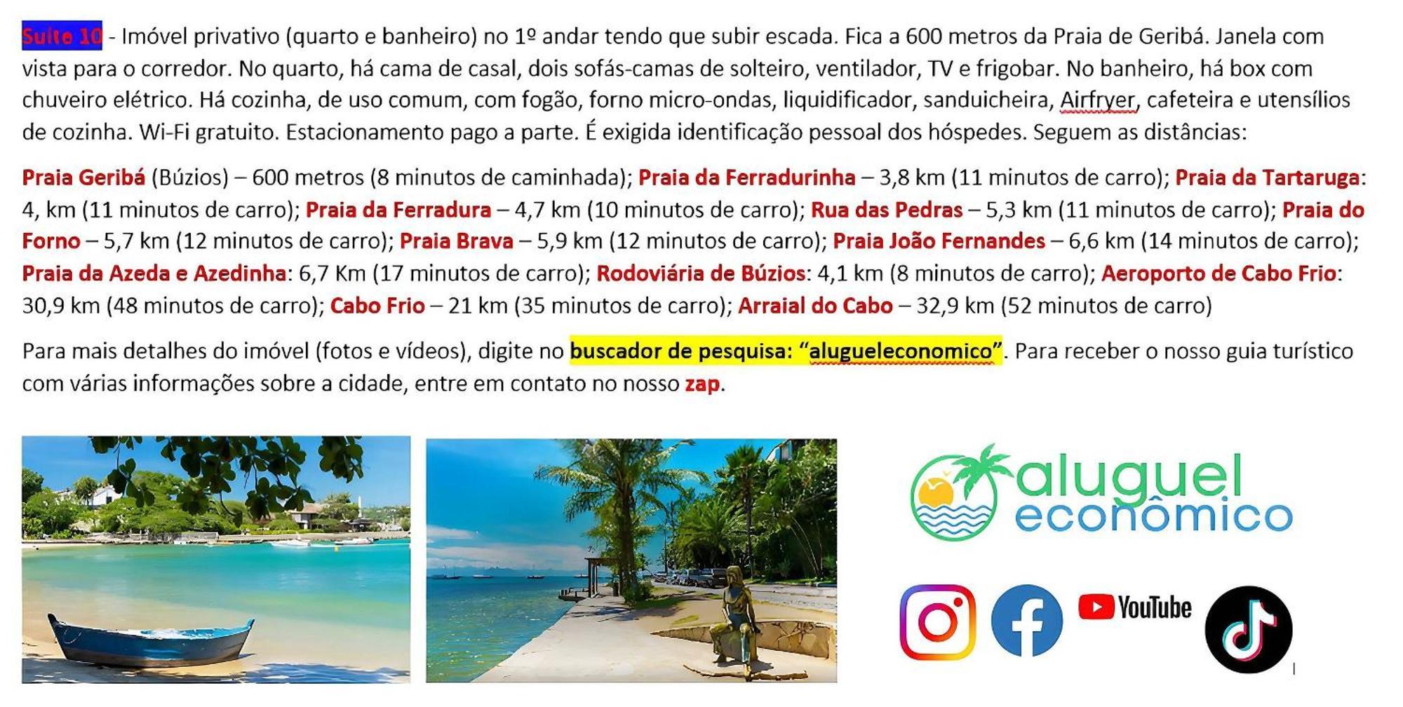 Apartamento - Geribá - Aluguel Econômico Búzios