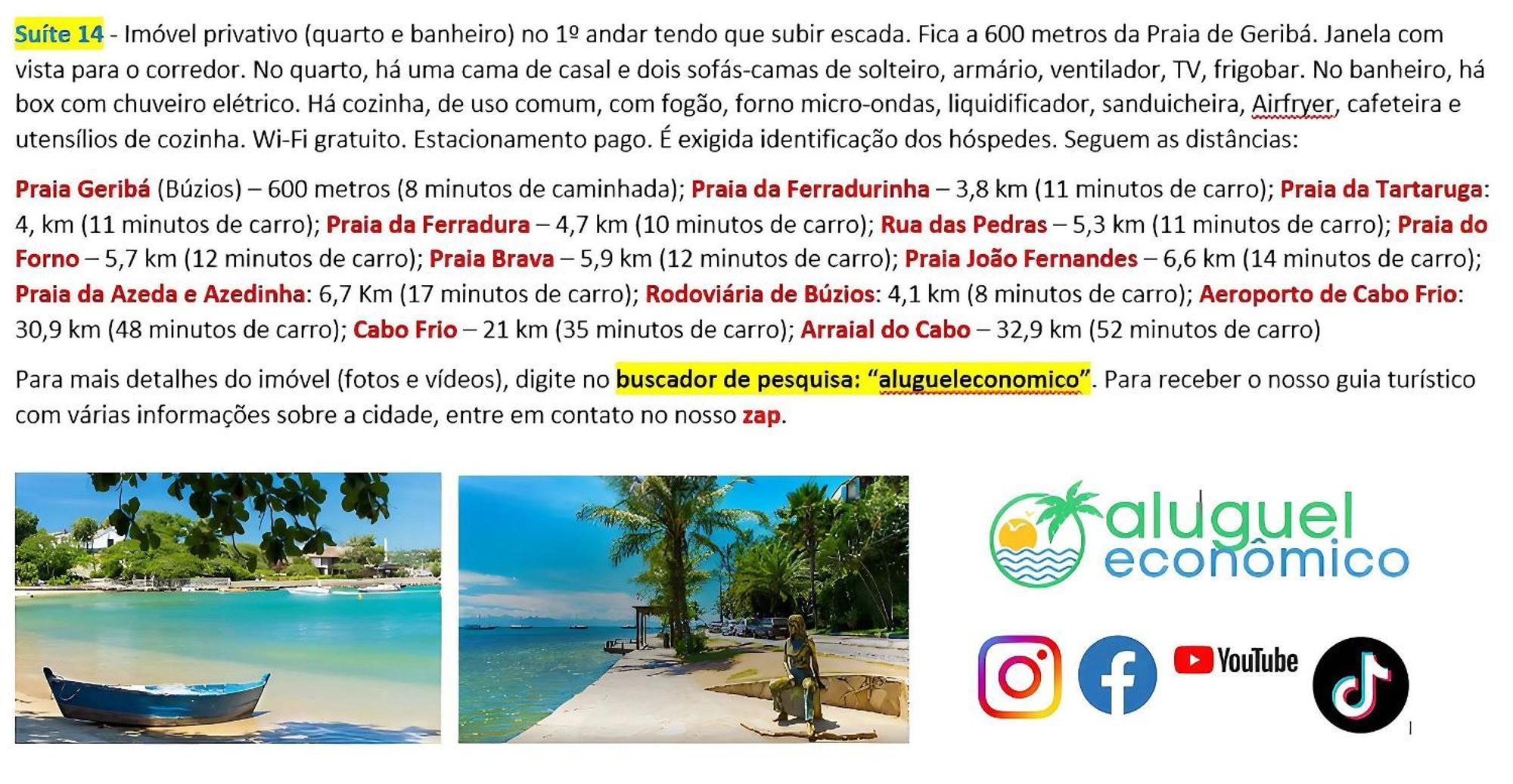 - Geriba - - Aluguel Economico * Armacao dos Buzios