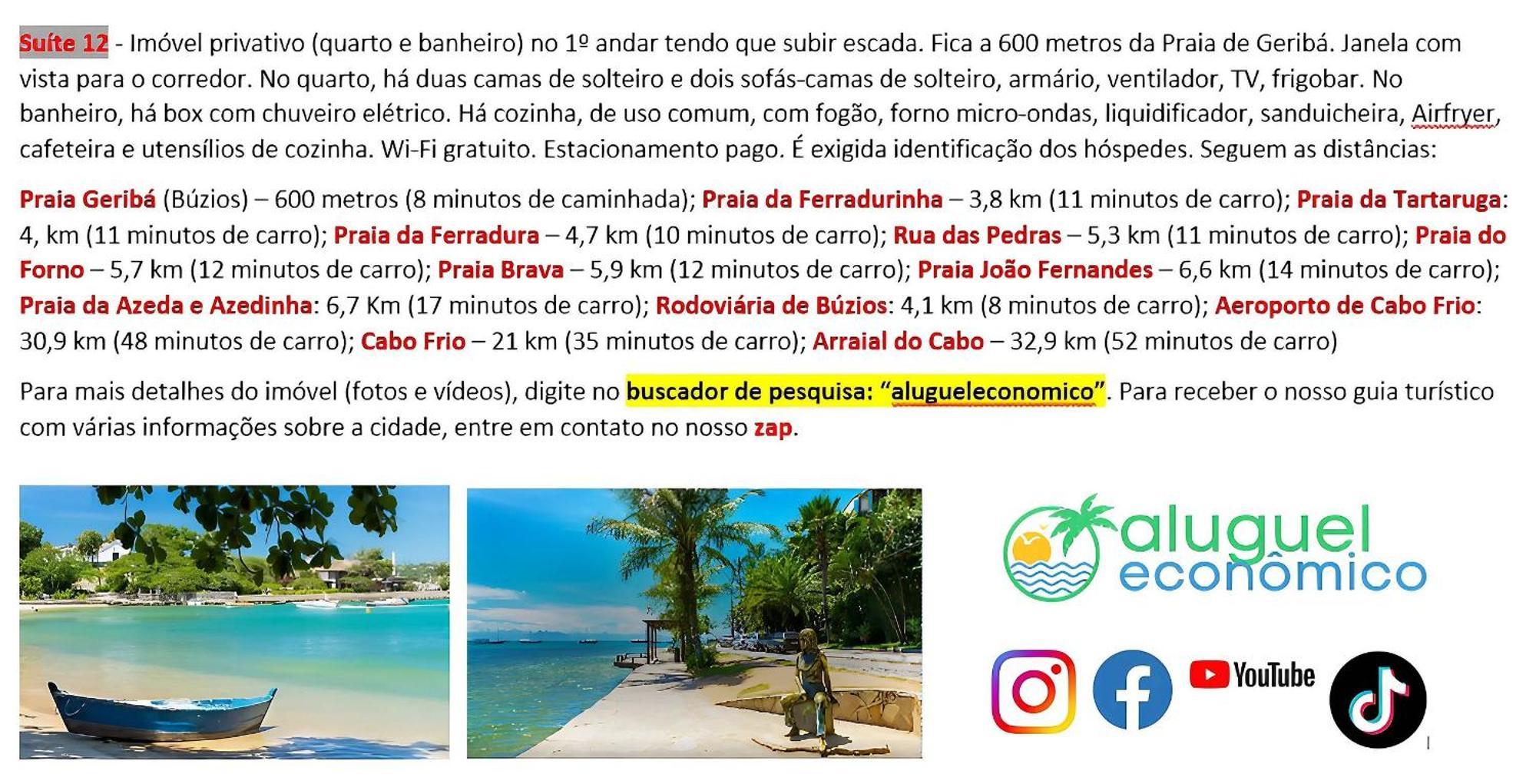 Apartamento - Geribá - Aluguel Econômico Búzios
