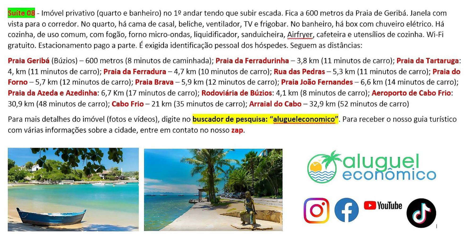 - Geribá - Aluguel Econômico *