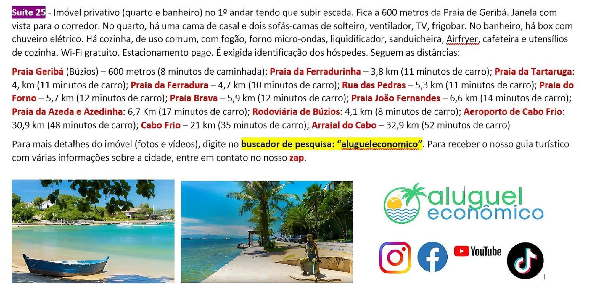- Geribá - Aluguel Econômico Búzios