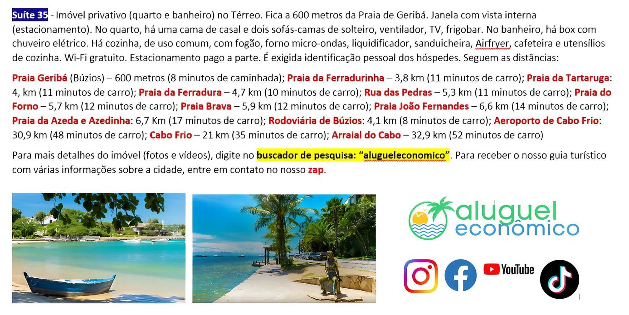 Apartamento - Geribá - Aluguel Econômico