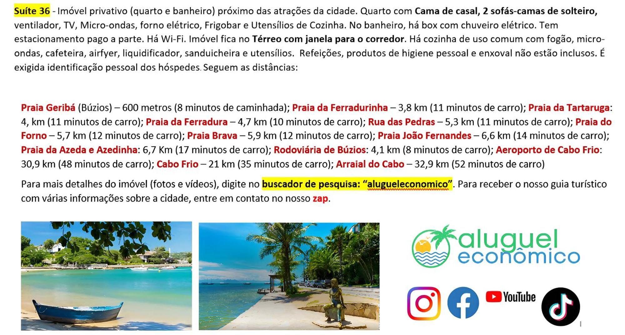 - Geribá - Aluguel Econômico Apartamento